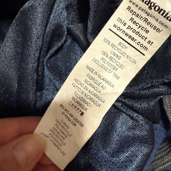 Patagonia Blue Athletic Recycled Nylon Shorts - Picture 2 of 4